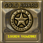 Texas Precancel Club Gold Award July 14, 2002